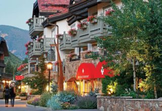 Sonnenalp Hotel facade and street