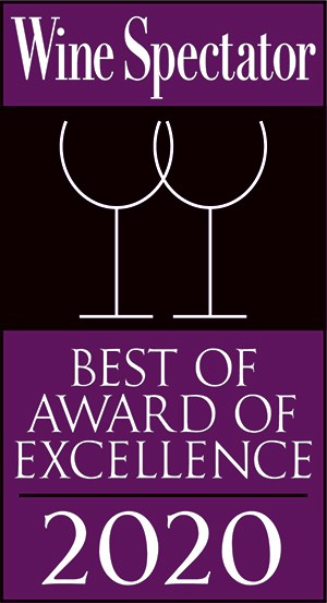 Wine Spectator Award of Excellence 2020 badge