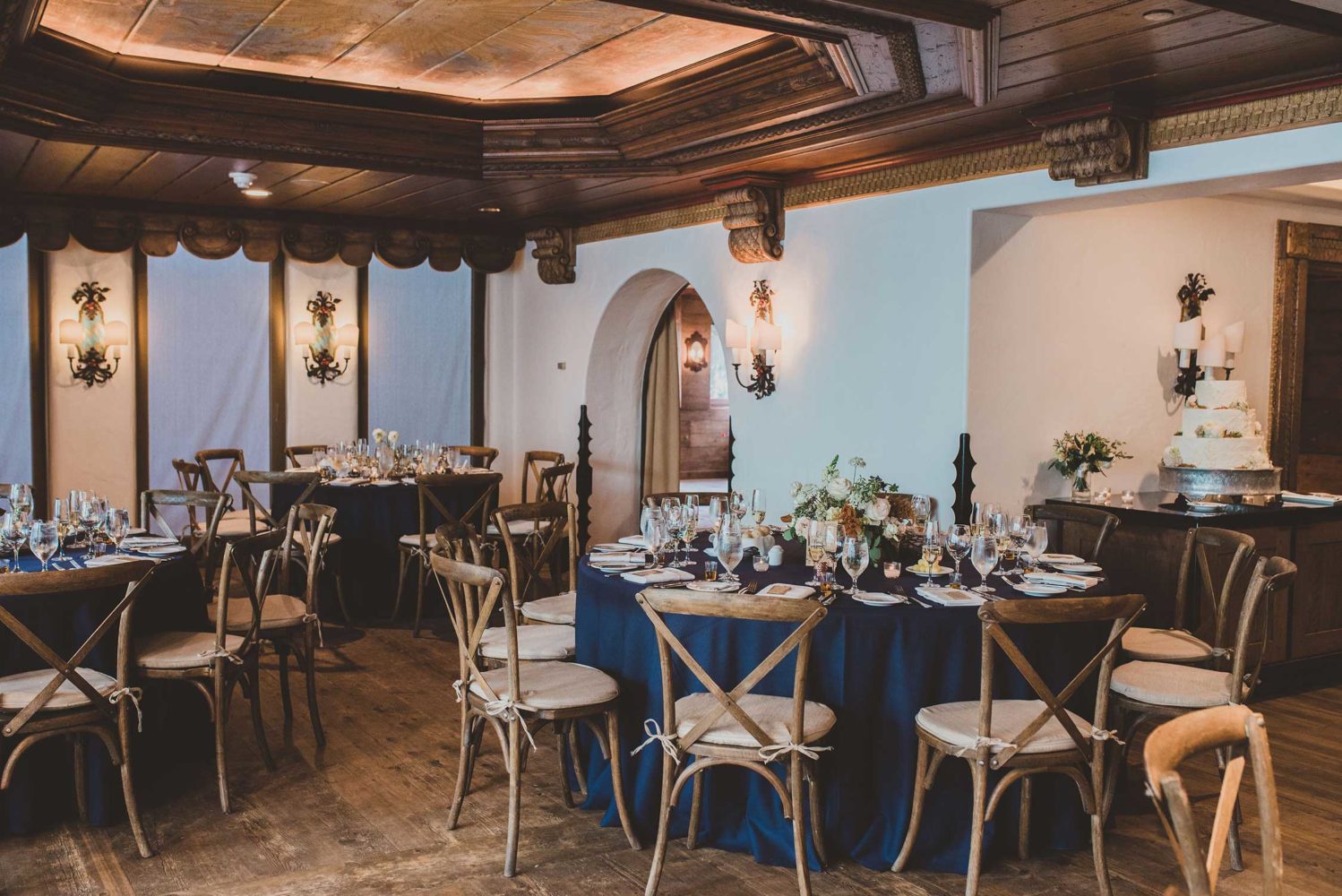 7-Sonnenalp Wedding ludwigs Ludwig's dining area with reception tables with placesettings