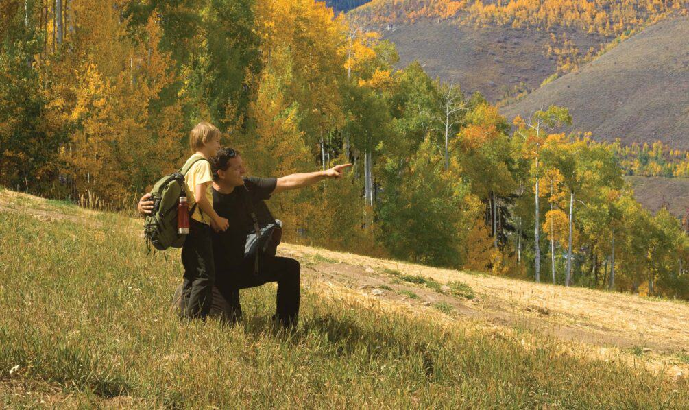 Vail-Fall-hiking-father-and-son