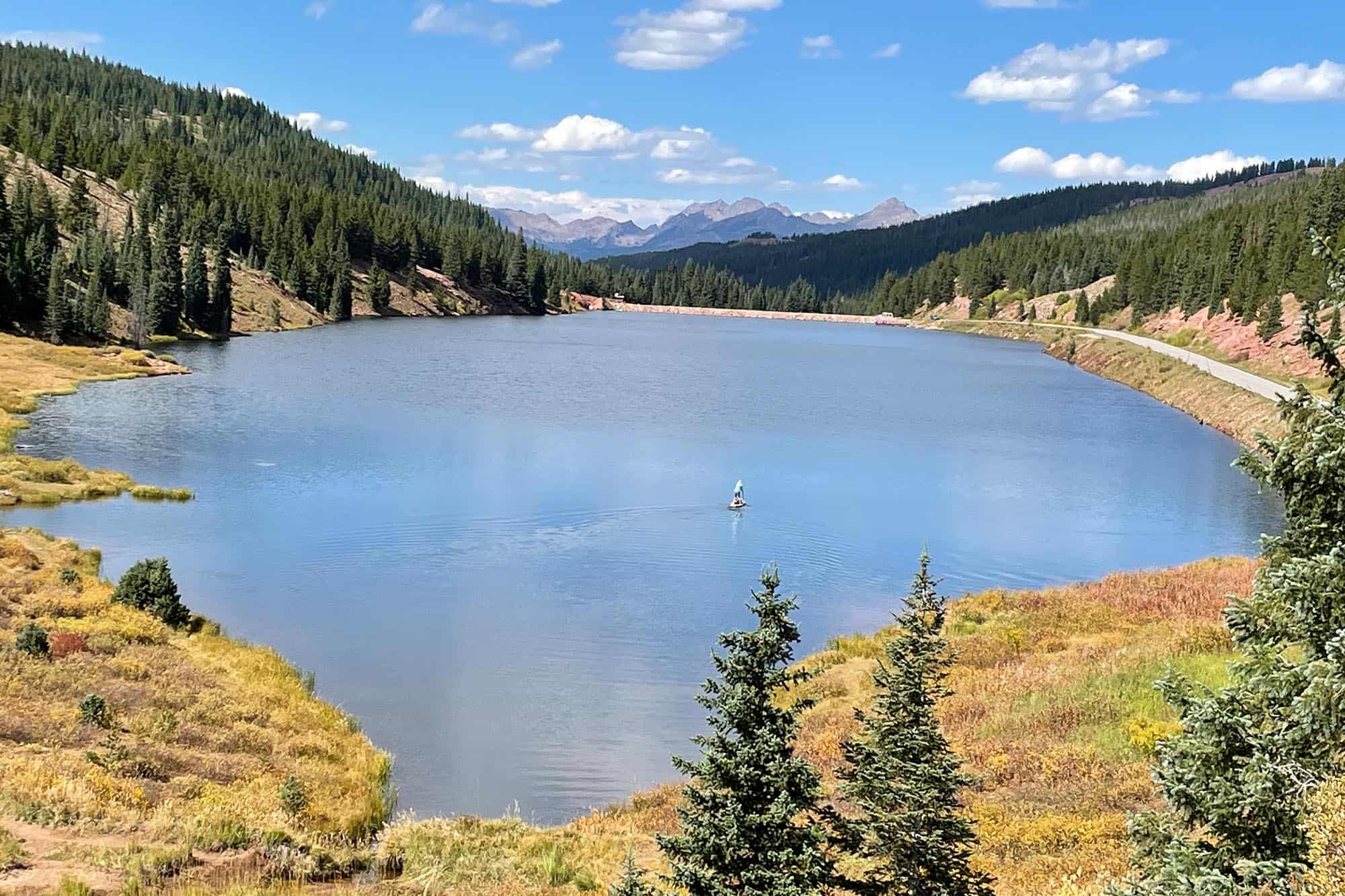 Paddle surf at the reservoir