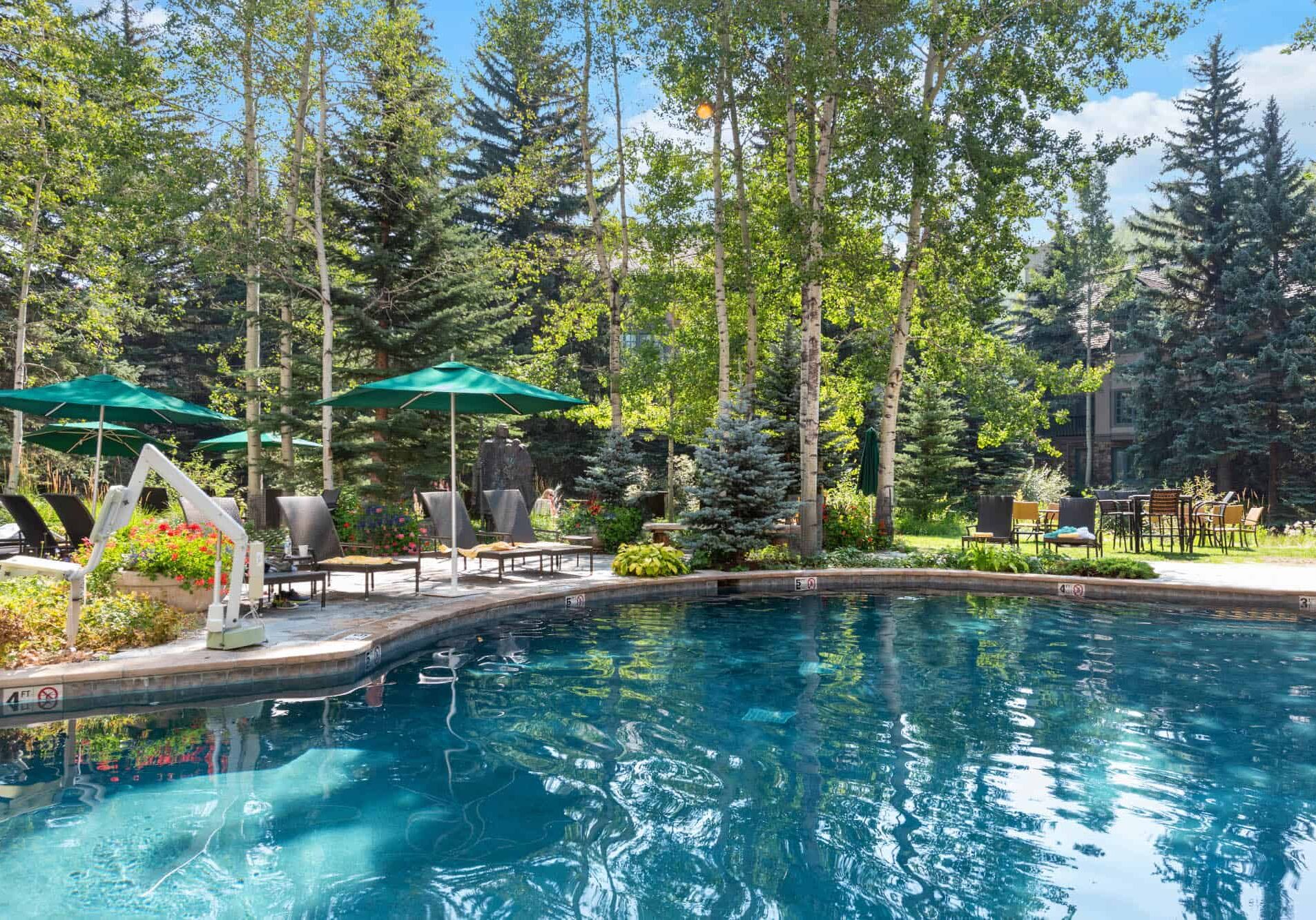 Sonnenalp Pool surrounded by pools