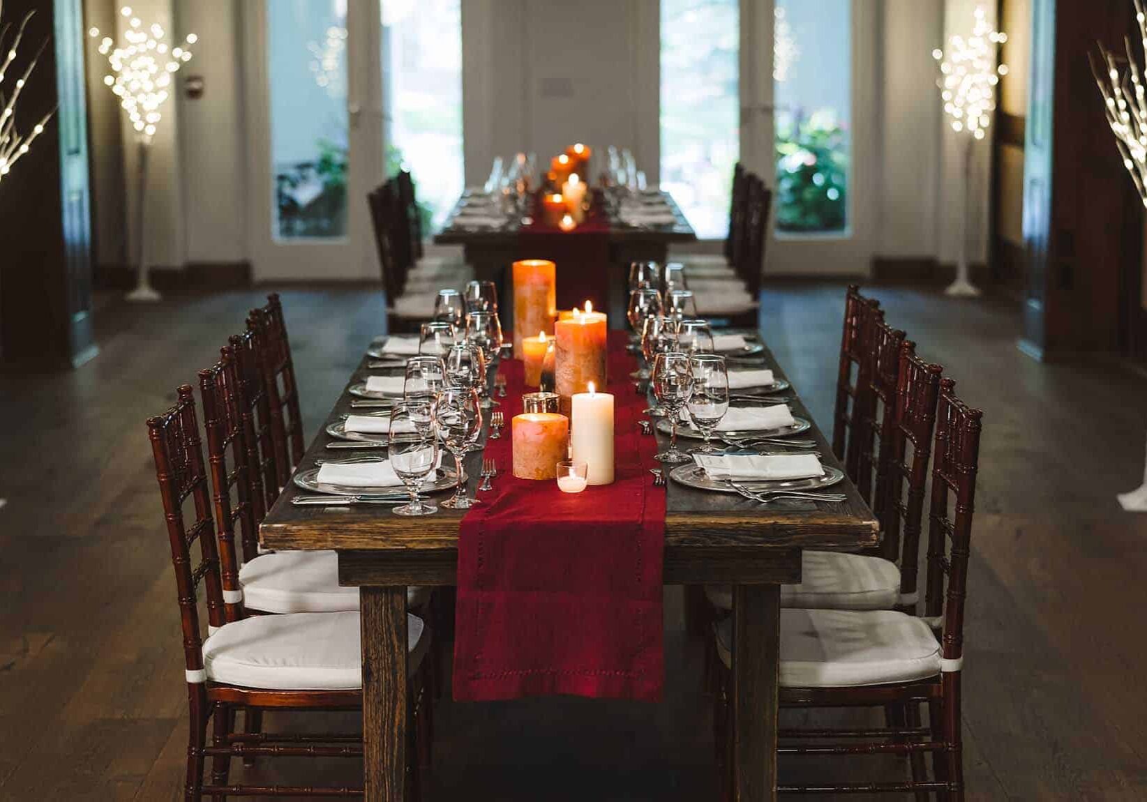 Allgau restaurant tables with placesettings